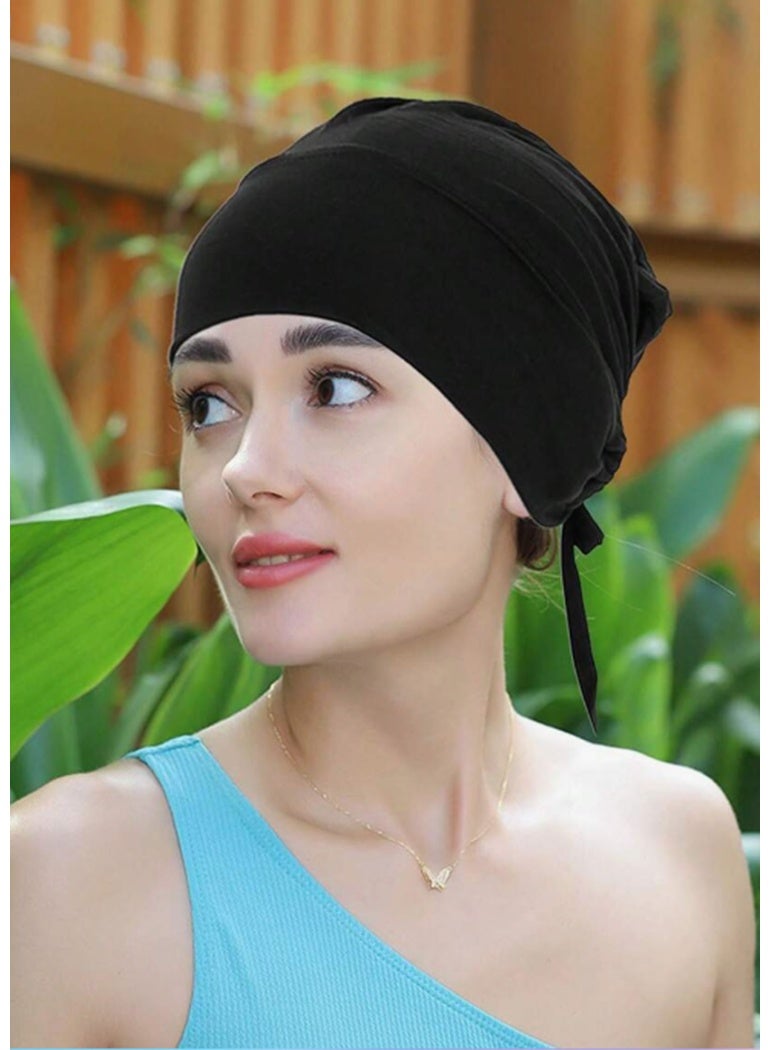 Women Hijab Undercap Solid Color Inner Tube Cap Adjusted Muslim Beain Caps Lightweight Inner hijab - Image 2