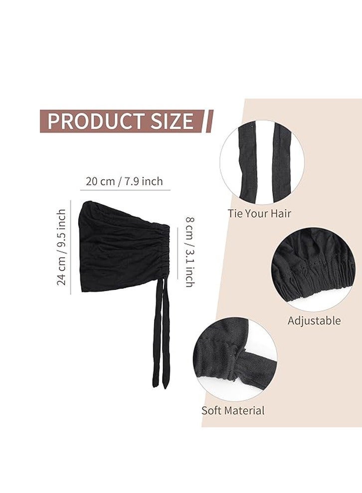 Women Hijab Undercap Solid Color Inner Tube Cap Adjusted Muslim Beain Caps Lightweight Inner hijab - Image 4