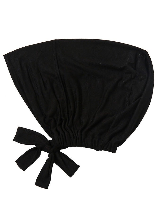 Women Hijab Undercap Solid Color Inner Tube Cap Adjusted Muslim Beain Caps Lightweight Inner hijab - Image 5
