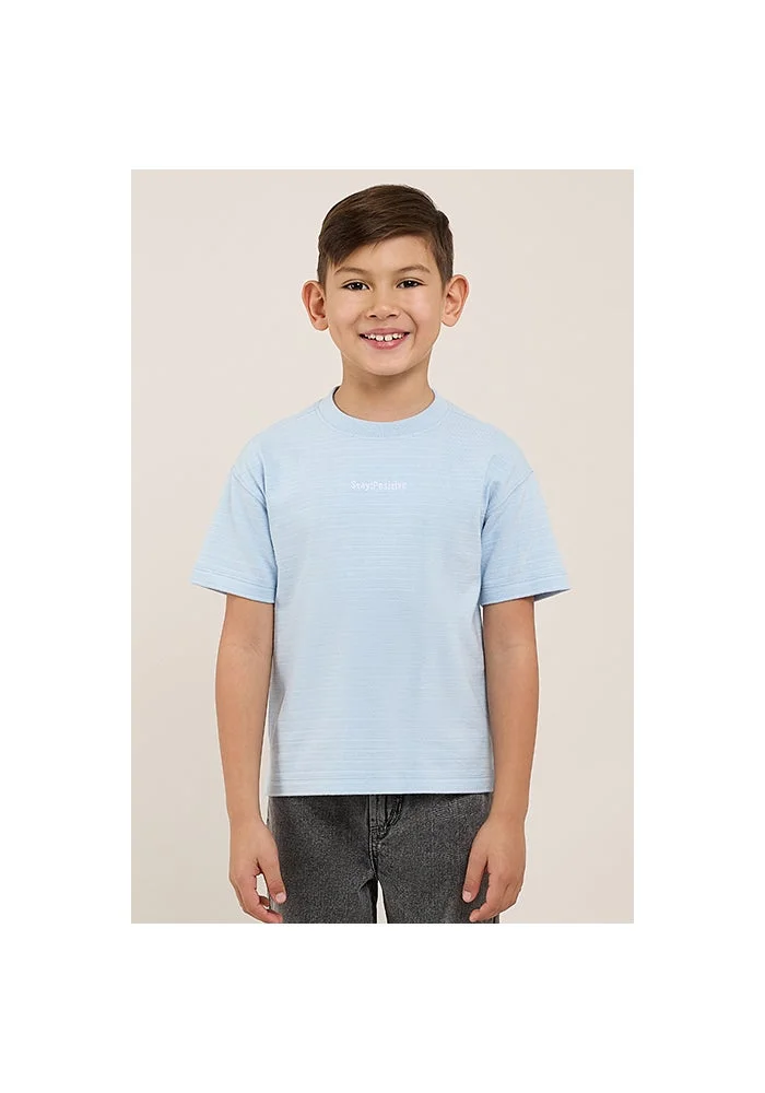R&b Embroidery Detail T-Shirt with Crew Neck and Short Sleeves