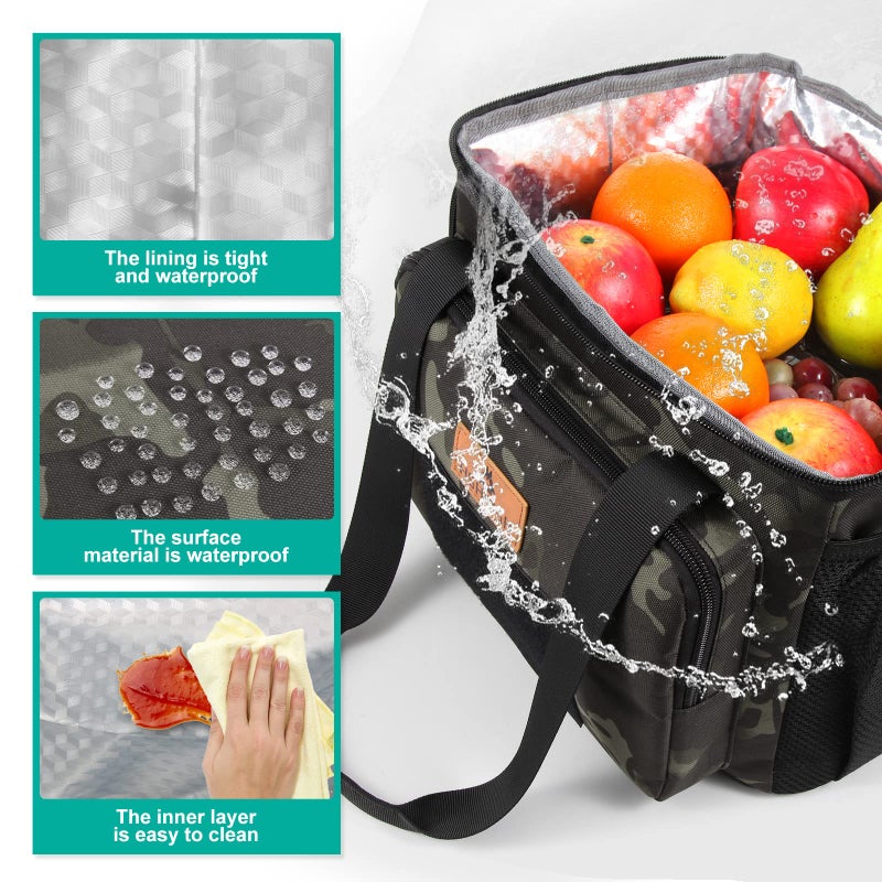 HSHRISH Lunch Bag for Men Tactical Insulated Cooler Lunch Bag for Men Work - Image 5