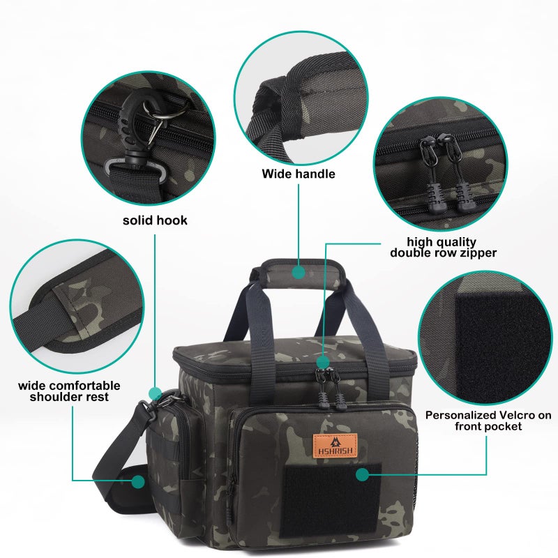 HSHRISH Lunch Bag for Men Tactical Insulated Cooler Lunch Bag for Men Work - Image 4