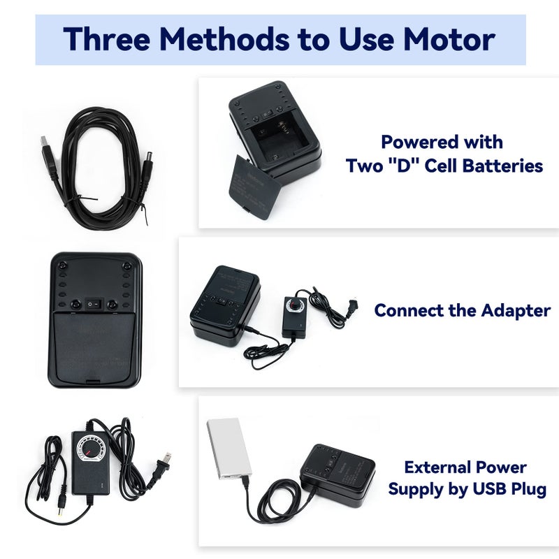 Skyflame مجموعة أسياخ شيش كباب كهربائية من ستانلس ستيل سكاي فليم مع 9 أسياخ، جهاز دوار أوتوماتيكي للأسياخ مع محرك قابل للتعديل وسرعة قابلة للتعديل وشواية باربكيو قابلة للتعديل في الطول - Image 4