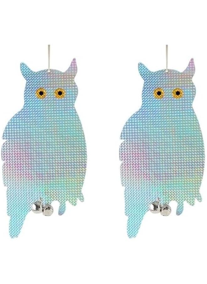 HOOKOR Bird Scare Device, Hanging Reflector Board to Scare Bird Away, Reflective Owl Scarecrow Keep Bird Away from Garden, Patio, Windows, Balcony, Orchard  - Image 1
