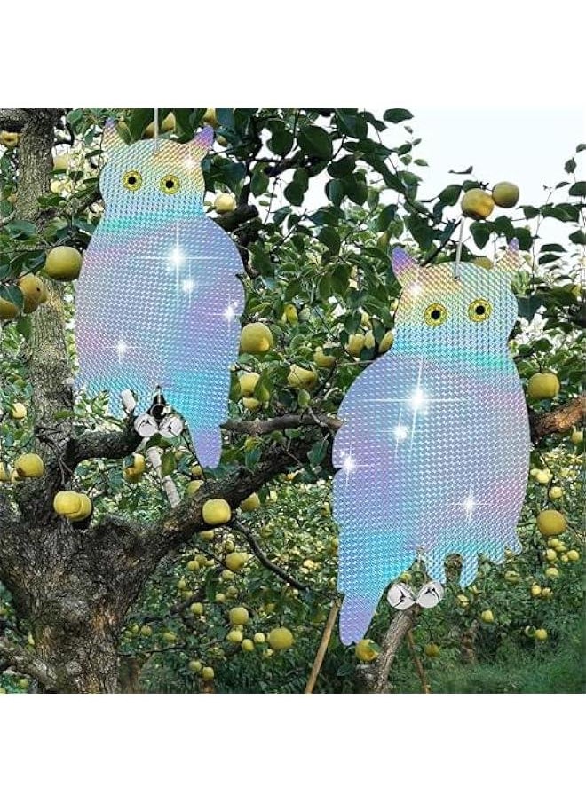HOOKOR Bird Scare Device, Hanging Reflector Board to Scare Bird Away, Reflective Owl Scarecrow Keep Bird Away from Garden, Patio, Windows, Balcony, Orchard  - Image 2