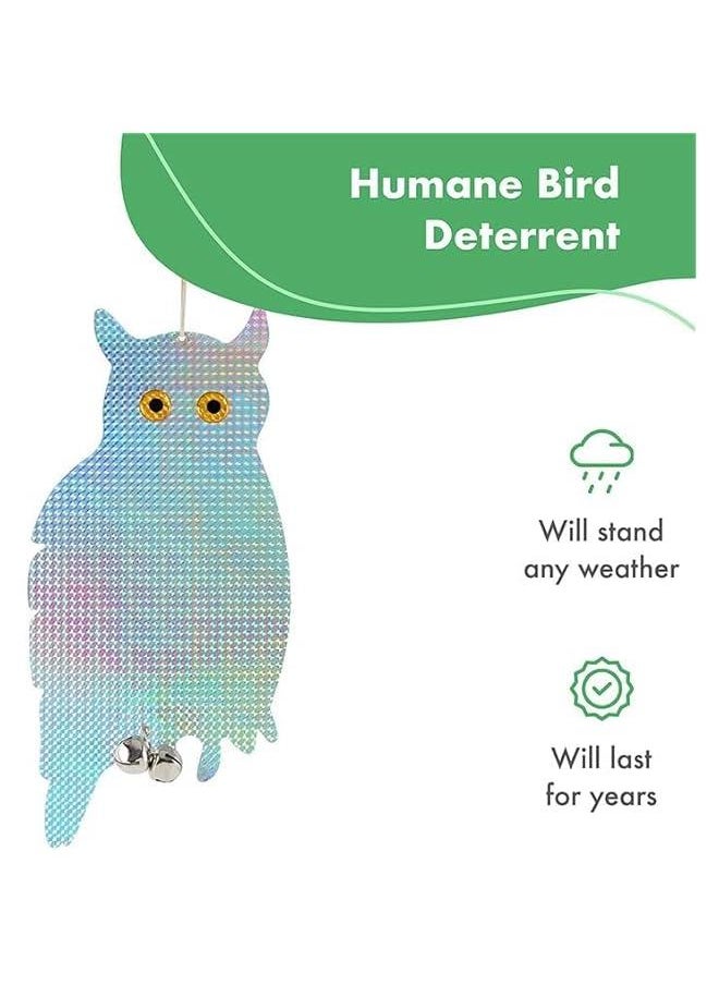 HOOKOR Bird Scare Device, Hanging Reflector Board to Scare Bird Away, Reflective Owl Scarecrow Keep Bird Away from Garden, Patio, Windows, Balcony, Orchard  - Image 4