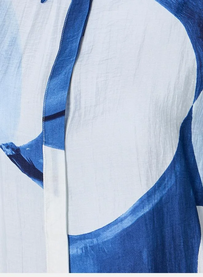 سبلاش فيڤ Relaxed Fit Shirt with Abstract Print