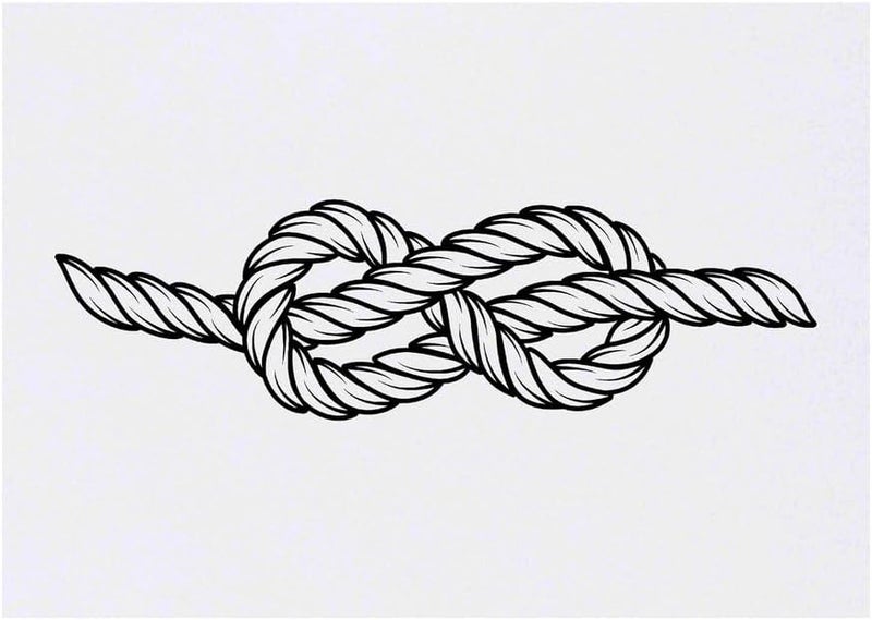Rope Knot Temporary Tattoo Water Resistant SkinSafe NonToxic Transfer TO00076103