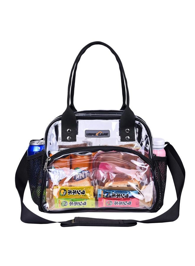 Uspeclare Clear Lunch Bag with Removable Bottom Board for Women & Men, See Through Reusable Lunch Box for Workplaces ,Clear Shoulder Bag for Women for Work - Image 5