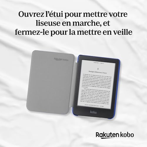 Kobo Clara Colour/BW SleepCover Case | Cobalt Blue Basic | Sleep/Wake Technology | Vegan Leather | Compatible with 6” Kobo Clara Colour/BW eReader - Image 5