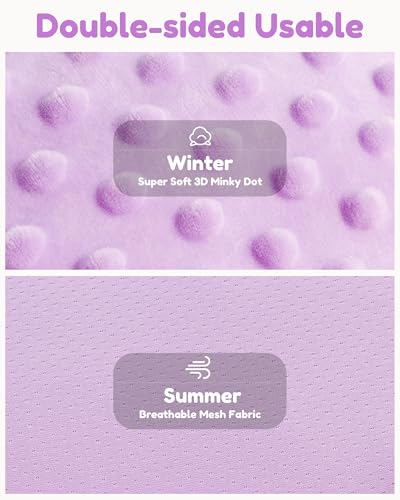 BOMOLOUR Infant Car Seat Insert with Removable Cushion for Baby Preemie Newborn Infant Reversible carseat Insert Head Body Support Fits for Stroller Baby Swing Rocker Bouncer Bassinet Purple - Image 3