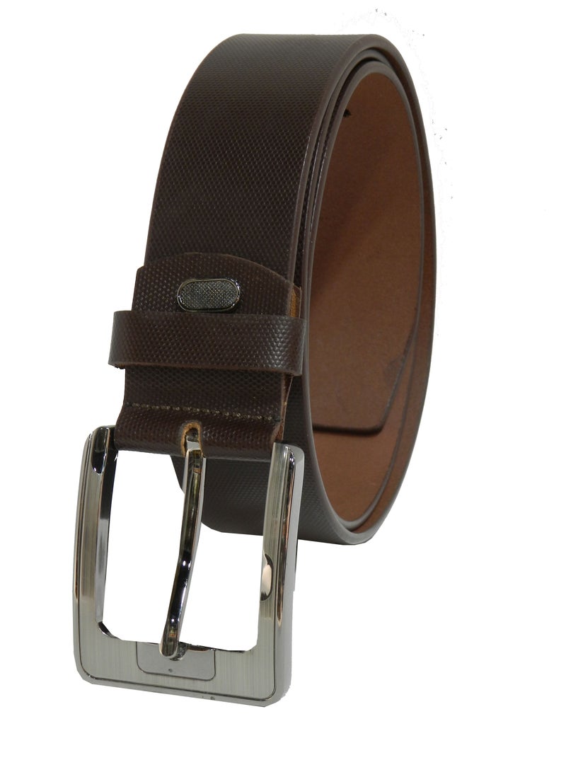 LAVERI LEATHER GENUINE LEATHER 40MM FORMAL AND CASUAL BROWN BELT FOR MENS - Image 4