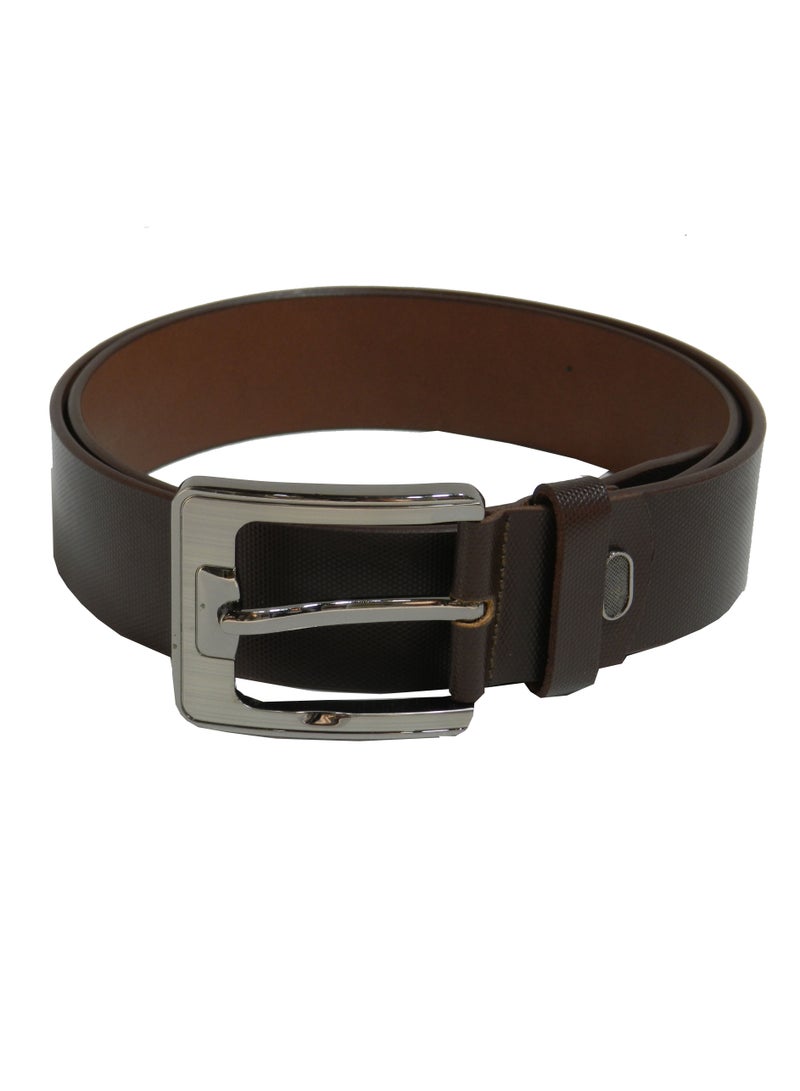 LAVERI LEATHER GENUINE LEATHER 40MM FORMAL AND CASUAL BROWN BELT FOR MENS - Image 3