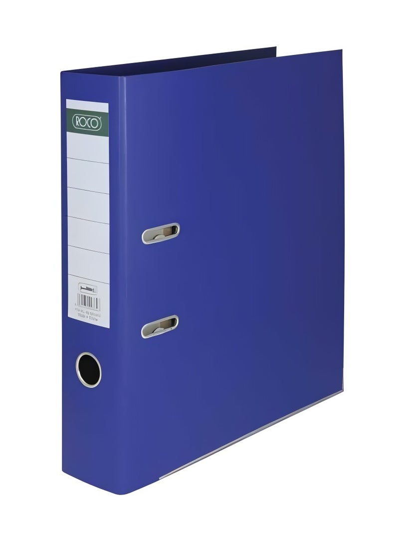 روكو ملف صندوق قياسي – ظهر 5 سم، حجم F4/A4، أزرق، بولي بروبلين/لوح مضغوط