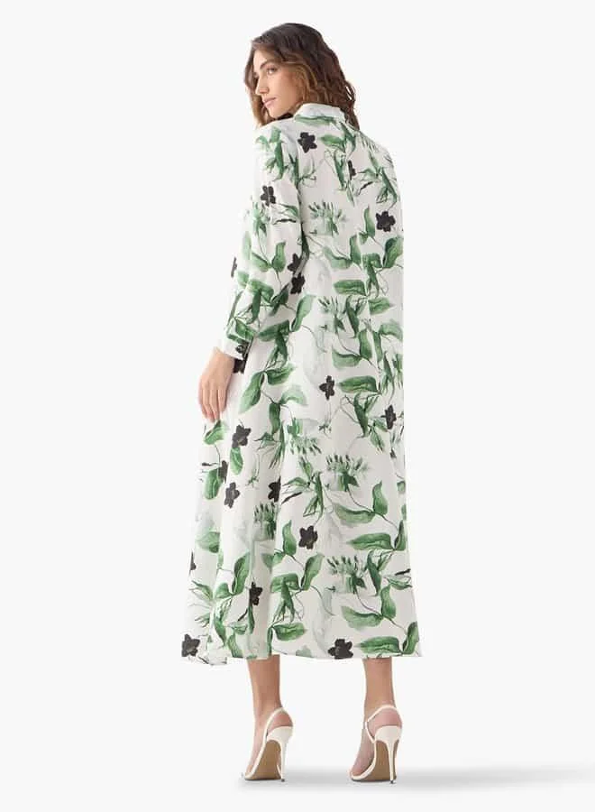 Iconic Floral Print Shirtdress