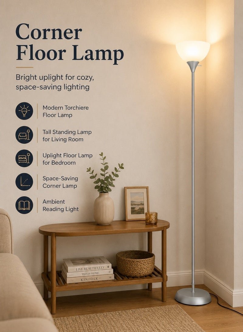 OUTON LED Floor Lamp with Remote Control, Dimmable Uplighter Standing Lamp with Adjustable 3000K-6000K Color Temperature, 1H Timer for Living Room Bedroom Office - Image 5