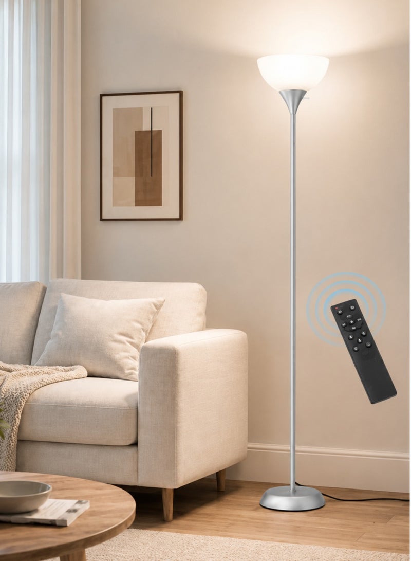 OUTON LED Floor Lamp with Remote Control, Dimmable Uplighter Standing Lamp with Adjustable 3000K-6000K Color Temperature, 1H Timer for Living Room Bedroom Office - Image 1
