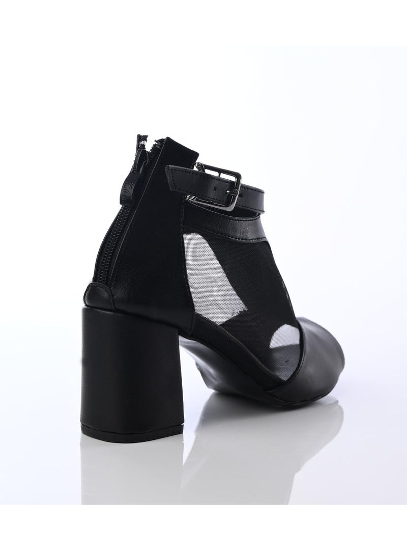 LIFESTYLISH SN-505 Sandal Open Stylish Heel Leather - Black  - Image 3