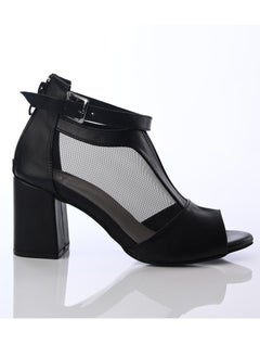LIFESTYLISH SN-505 Sandal Open Stylish Heel Leather - Black  - Image 1