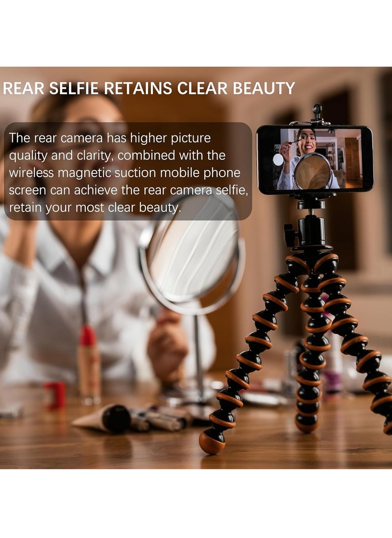 TIGER Vlog Selfie Monitor Screen for Smartphone Rear Camera || 4-Inch Wireless Display with Magnetic Mount & Remote | Compatible with iPhone | Ideal for Vlogging, Live Streaming, Selfies & YouTube Content || Lightweight, Portable Monitor (White)  - Image 3