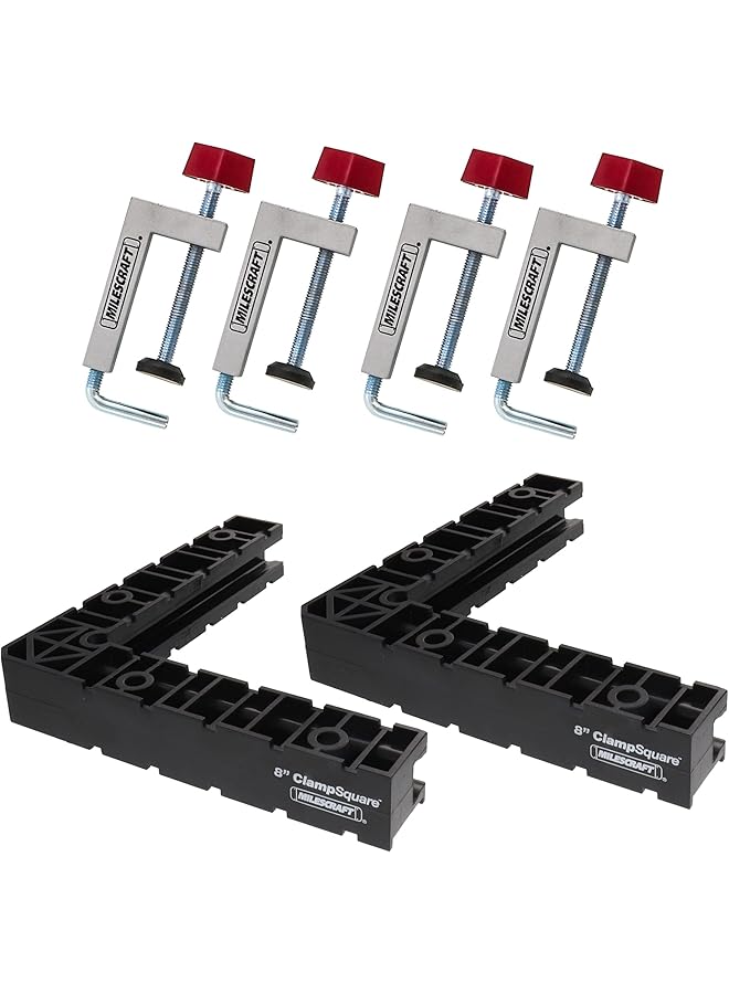 مايلكرافت 7350 مجموعة مشابك السياج 100 90 درجة مربعات تجميع تحديد المواقع ومشابك السياج. يعمل على الزوايا الداخلية أو الخارجية. قم ببناء خزائن وإطارات الصور والأرفف والمزيد 6 قطع - Image 1