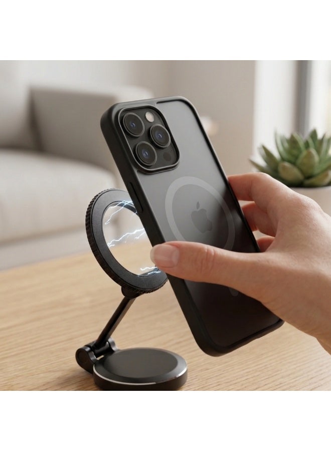 حامل هاتف مغناطيسي قابل للطي من MagSafe، يدور 360 درجة، للاستخدام على لوحة القيادة وفي السيارة - Image 3