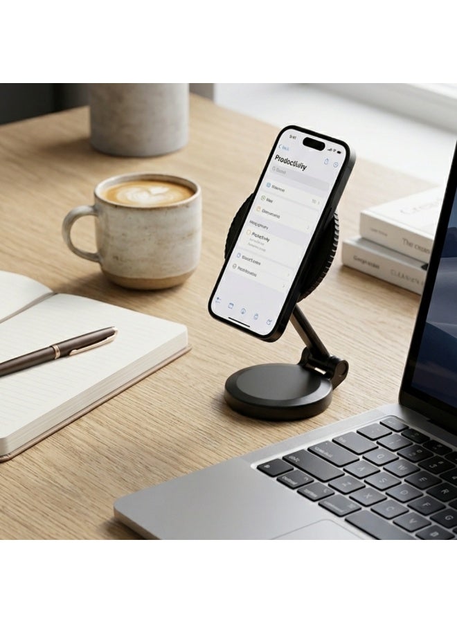 حامل هاتف مغناطيسي قابل للطي من MagSafe، يدور 360 درجة، للاستخدام على لوحة القيادة وفي السيارة - Image 5