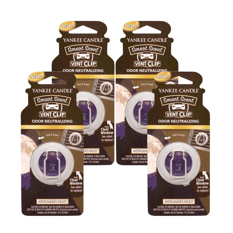 Yankee Candle Car Freshener Smart-Scent Vent Clips, 4-Pack (Midsummer's Night) - Image 1