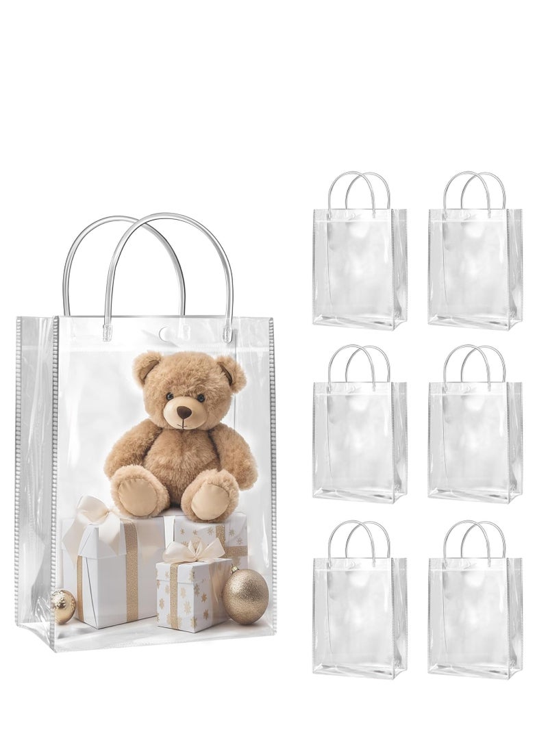 DIOTTI 15PCS Clear PVC Gift Bags With Handle Reusable Plastic Wrap Tote Bag - Image 2