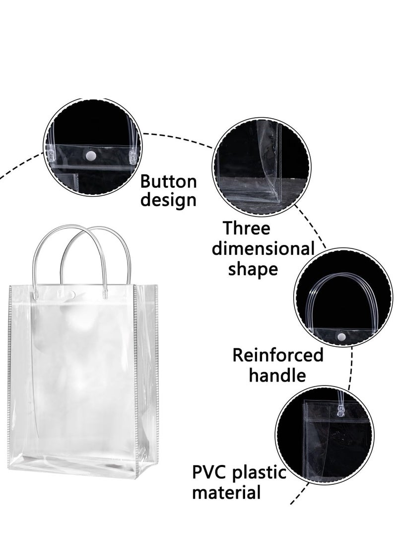 DIOTTI 15PCS Clear PVC Gift Bags With Handle Reusable Plastic Wrap Tote Bag - Image 3