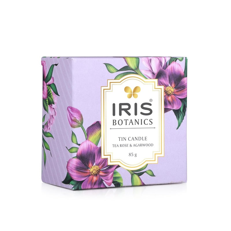 IRIS IRIS Botanics Tin Candle Fragrance Tea Rose Agarwood 85G Tea Rose Agarwood 470 x 79 cm - Image 5