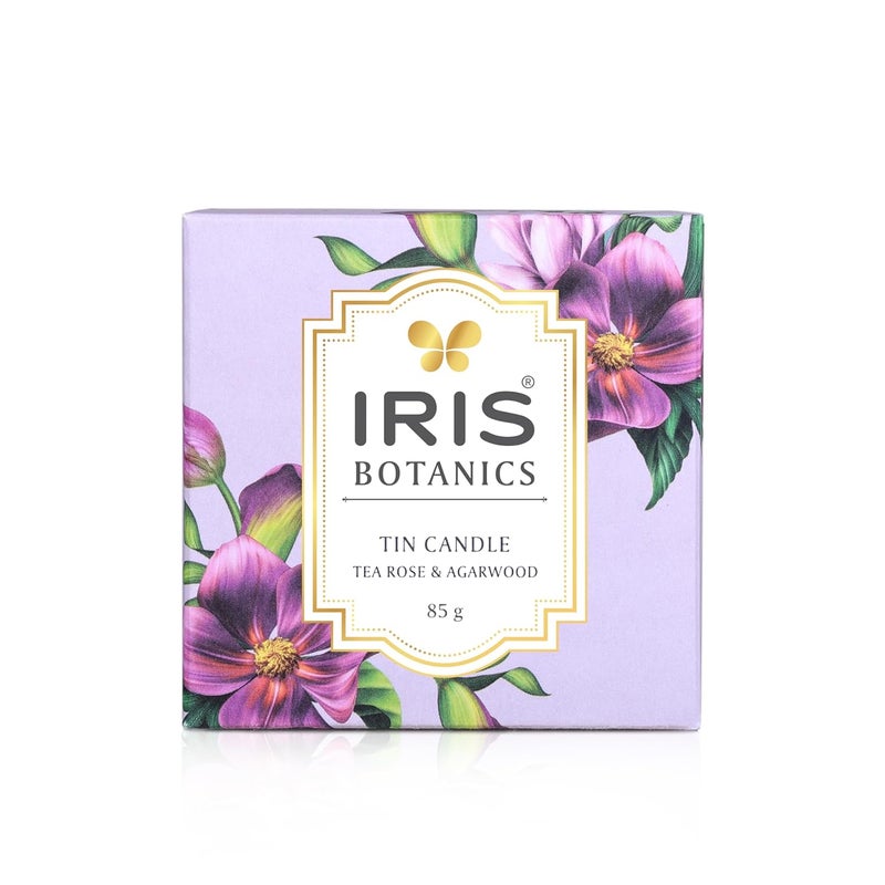 IRIS IRIS Botanics Tin Candle Fragrance Tea Rose Agarwood 85G Tea Rose Agarwood 470 x 79 cm - Image 4