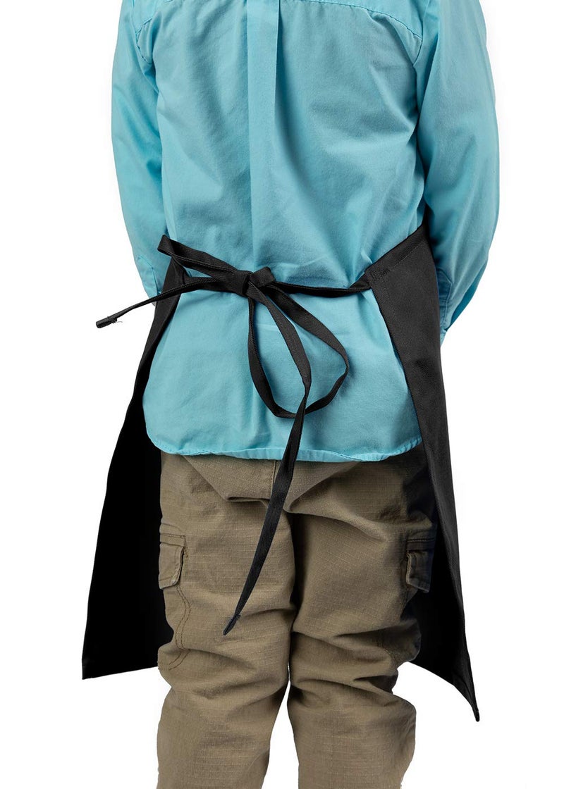 KNG Kids Cooking Apron for Girls and Boys Small, Black - Image 4