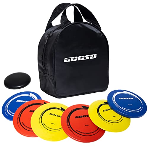 GOOSO Disc Golf Set - Driver, Mid-Range and Putter Discs with Disc Golf Bag for Outdoor and Backyard, Comfortable Plastic, 6 Pack - Image 2