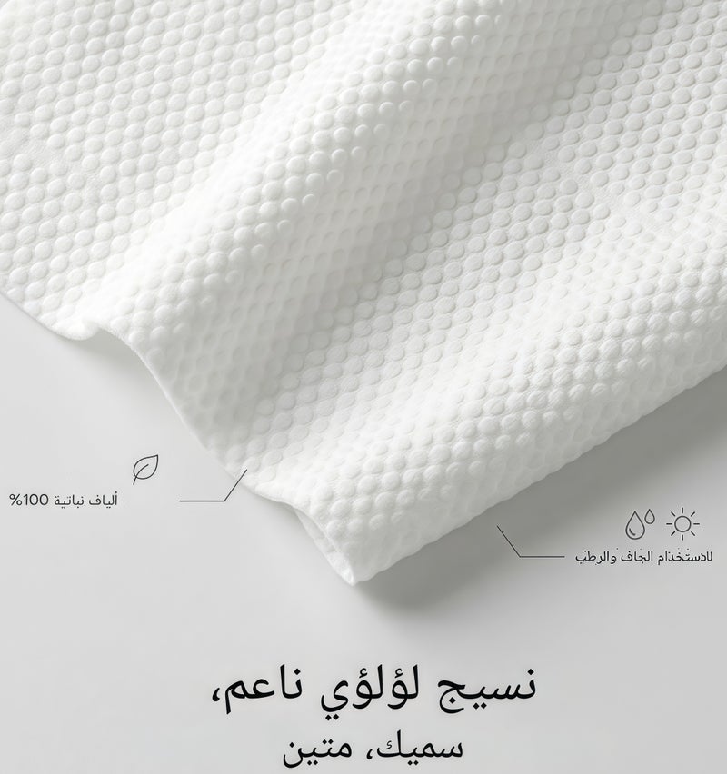 منشفة وجه قابلة للاستخدام مرة واحدة، مناديل ناعمة وجافة، خالية من الوبر، للاستخدام الجاف والرطب للبشرة الحساسة، 120 قطعة من مناديل القطن للوجه، لإزالة المكياج وتنظيف الأسطح (2 عبوة) - Image 4