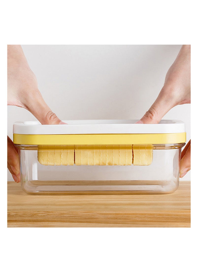 NOVOLAN NOVOLAN Butter Cutting Box Butter Dishes Designed to Store and Cut Butter & Cheese, Butter Cutting Grid, Preserves Freshness, Fits Up to 200g of Butter, Smooth & Finely Crafted, Refrigerator Storage  - Image 1