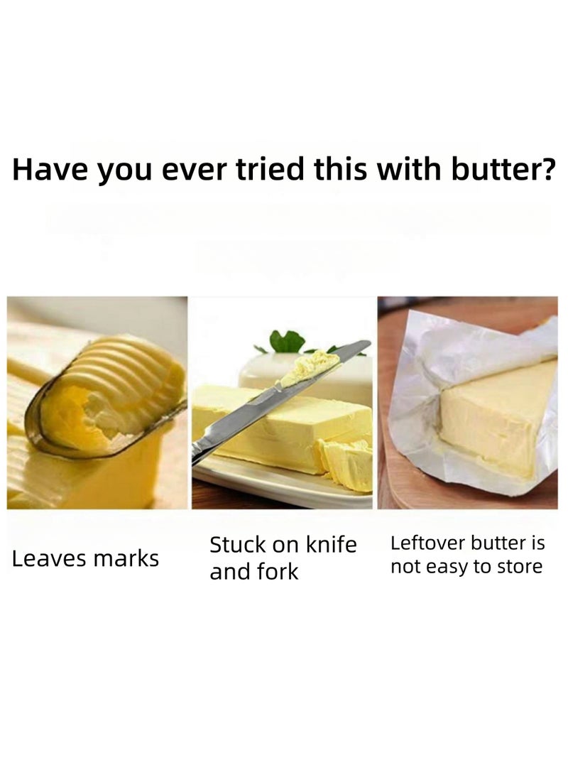 NOVOLAN NOVOLAN Butter Cutting Box Butter Dishes Designed to Store and Cut Butter & Cheese, Butter Cutting Grid, Preserves Freshness, Fits Up to 200g of Butter, Smooth & Finely Crafted, Refrigerator Storage  - Image 2