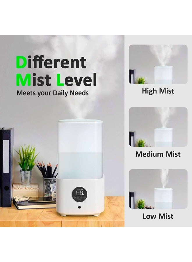 Chase Up 2.5L Humidifiers for Bedroom with Night Light, Cool Mist Humidifier for Home, Office & Plant, Auto-Off, Up to 38H for 20 ㎡, Quiet Operation with 360° Rotation Nozzle - Image 3