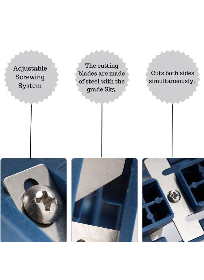 THS THS Edge Banding Trimmer Tool for Wood Tail Trimming Carpenter Tool Double Sided Manual Woodworking Hardware Tool Wood Side Banding Tool Fit Width Range 1325mm Thickness  - Image 3