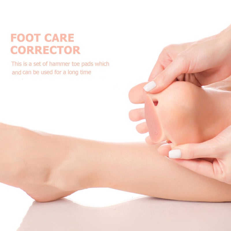Hallux Valgus Bunion Corrector Gel Toe Separator Pads Skin Color 4 Pack Foot Care - Image 4
