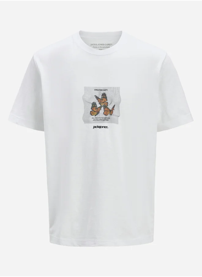 JACK & JONES Jcorecharge Photo Print Short Sleeve Crew Neck T-Shirt