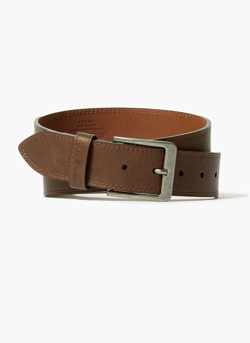 Matalan Ben Sherman Brown Bodwitch Leather Belt