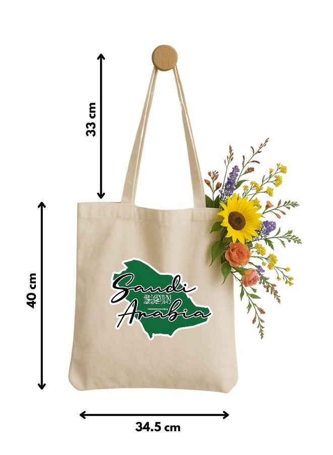 PRINTSHOP4ME Saudi International Day Cotton Tote Bag–Eco-Friendly Souvenir&Travel Accessory–Reusable&Stylish Gift For All Ages - Image 5