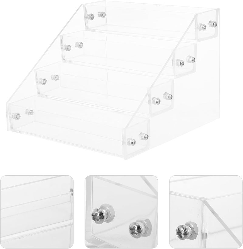 Instant order available stock MAGICLULU Acrylic Nail Polish Stand Multi-layer Display Rack 4-tier Manicure Storage Organizer for Salon and Home Use Care processed raw material - Image 4