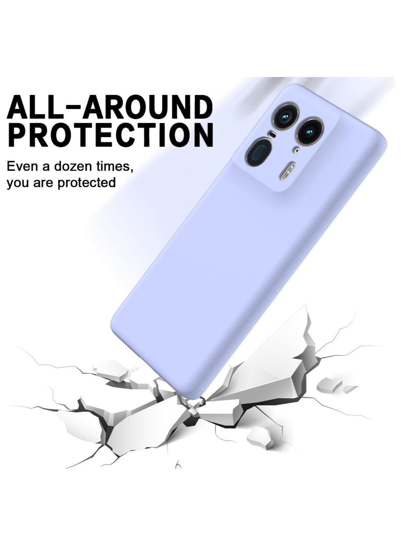 عام غطاء متوافق مع جهاز Motorola Edge 50 Ultra، يتكون من سيليكون سائل ومادة TPU بطبقة من أقمشة ميكروفيبر، غطاء حماية مضاد للصدمات. - Image 3