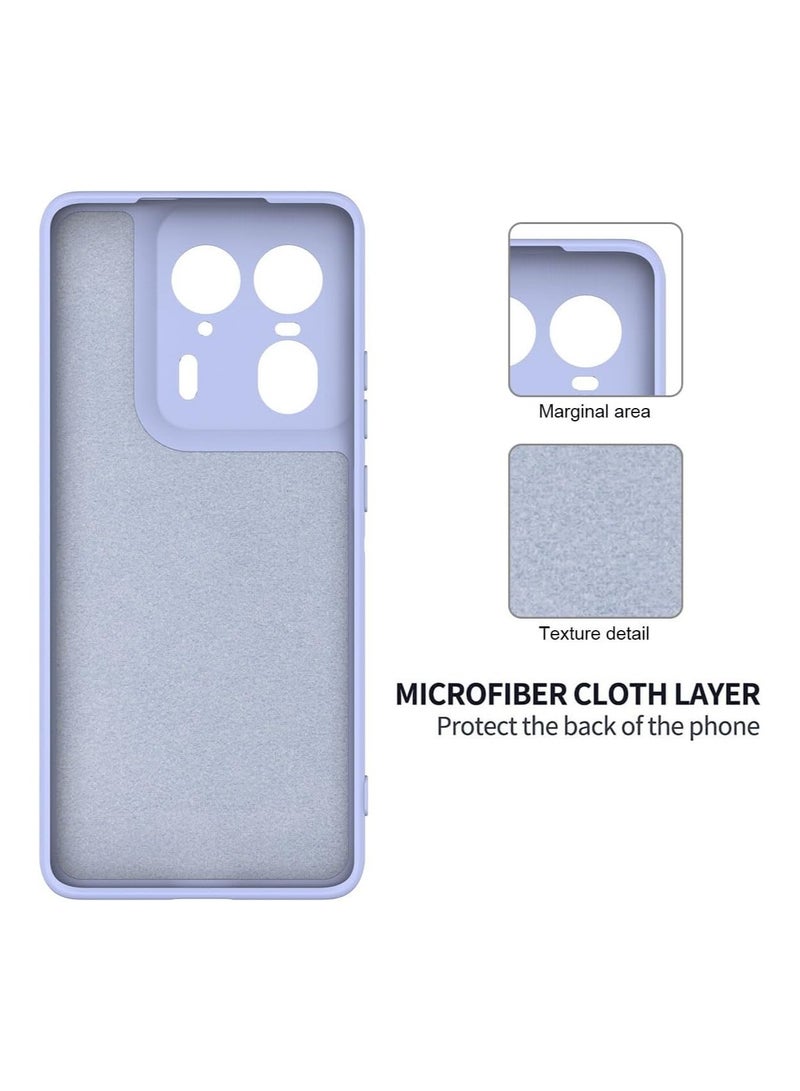 عام غطاء متوافق مع جهاز Motorola Edge 50 Ultra، يتكون من سيليكون سائل ومادة TPU بطبقة من أقمشة ميكروفيبر، غطاء حماية مضاد للصدمات. - Image 4