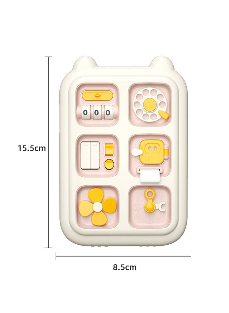 Stocking Stuffers for Toddlers, Montessori Busy Board Toys for Baby Toddlers, Busy Cube Sensory Toys Travel Toys for Kids with Autism, Birthday Gifts for Baby (Pink) - Image 3