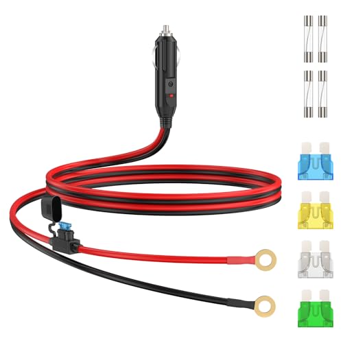 BBHEJJ 12AWG Heavy Duty Cigarette Lighter Plug 66FT Cigarette Lighter Male Plug Adapter Charger Cable with LED Light and Fuse Box Male Plug Cigarette Lighter Adapter for Car Inverter Air Pump - Image 1