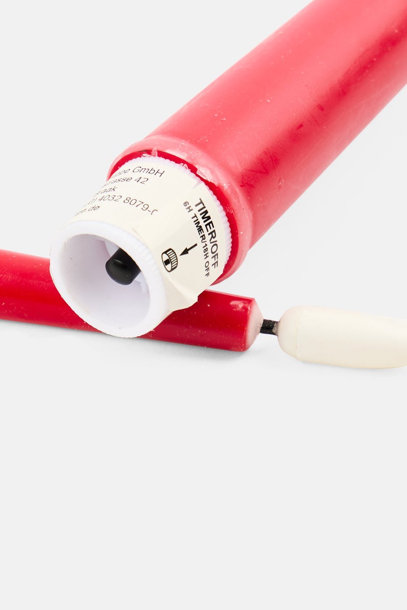 Boltze 2 Piece Round Led Candles 31 H  2 D cm, Red - Image 3