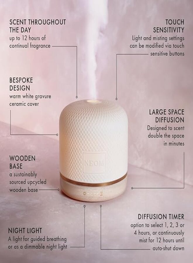 NEOM NEOM – Wellbeing Pod Luxe | Premium Ultrasonic Essential Oil Diffuser | Ceramic Cover, Remote Control, LED Light & Timer | Aromatherapy Diffuser | Home Fragrance…  - Image 5